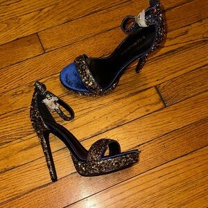 Shoe Republic LA Blue and Multicolor Heels